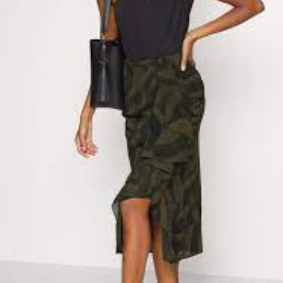 Lauren Ralph Lauren Women's Plus Zebra-Print Georgette Midi Skirt 14W - Picture 5 of 9